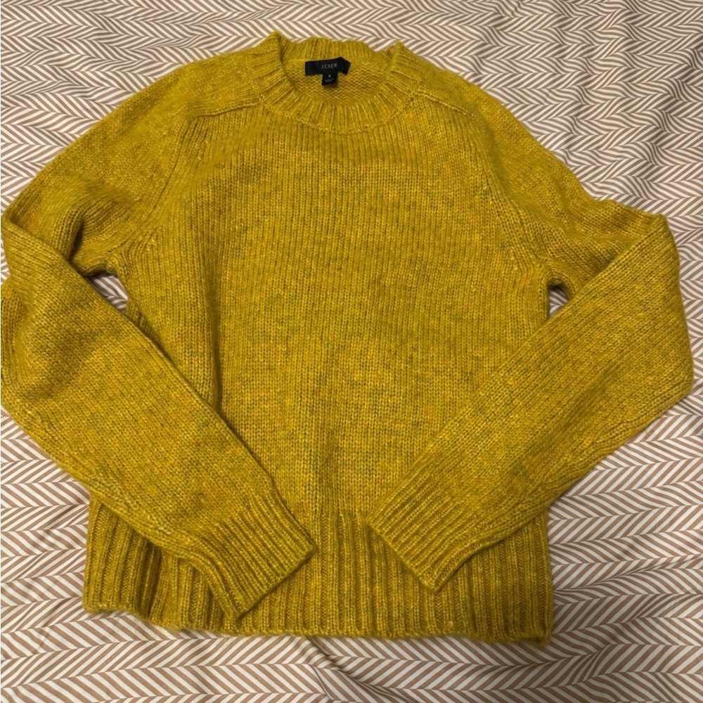 J. Crew Mustard Crew Neck Sweater